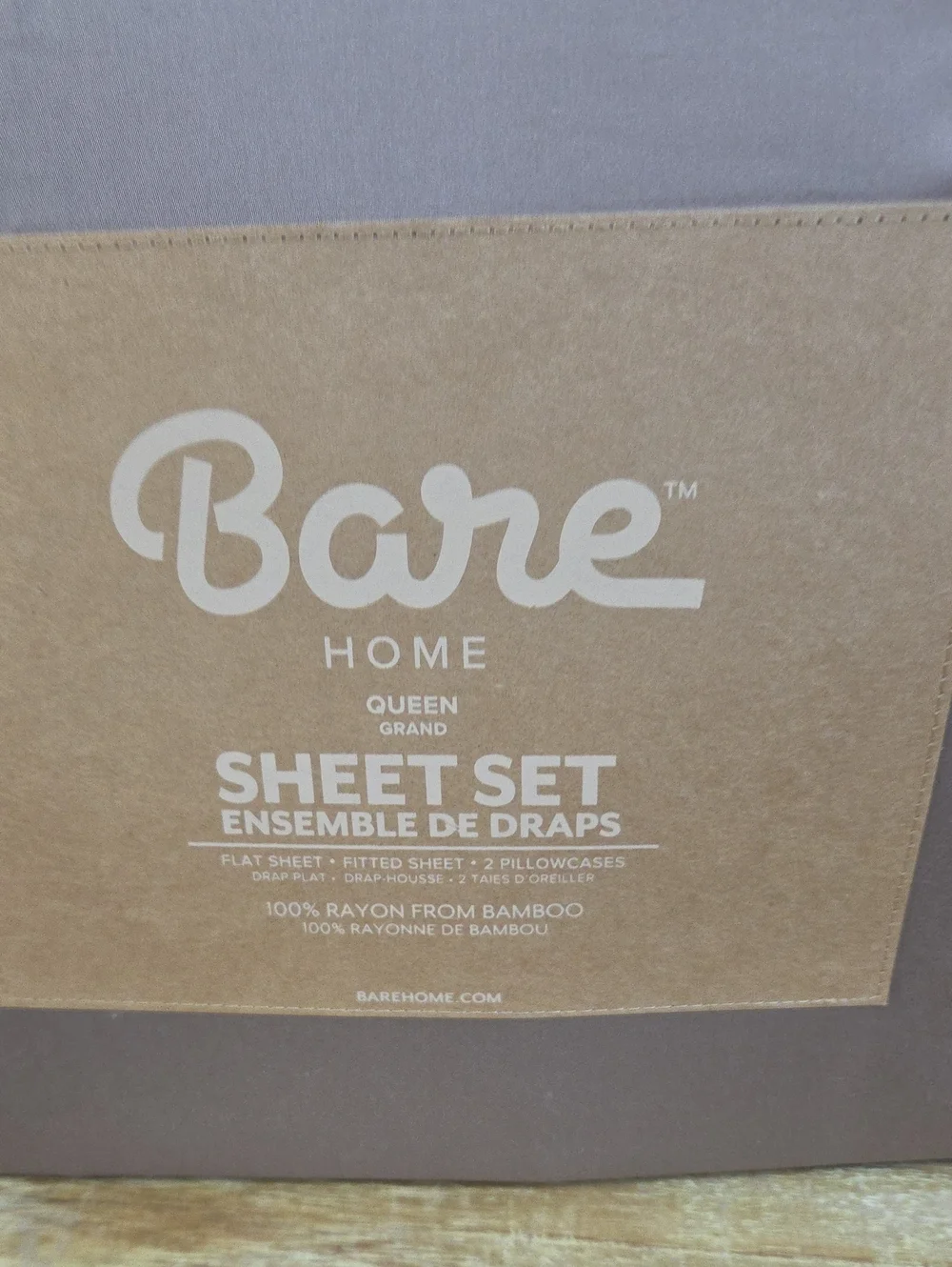 Bare Home taupe 100% Rayon Bamboo Sheet Set - Soft Home Bedding